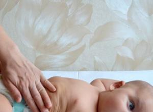 Rules and techniques for massaging a six-month-old baby